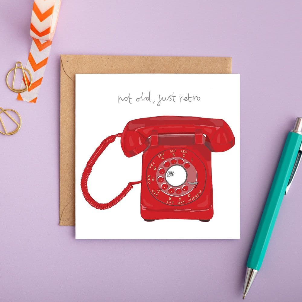 You've Got Pen on Your Face | Not Old Just Retro Card | Birthday Cards