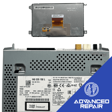 1K8035150L Radio Sat Nav Media Unit LCD Display Touch Screen Repair