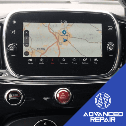 Fiat 595 Radio Sat Nav Media Unit Touch Screen Repair