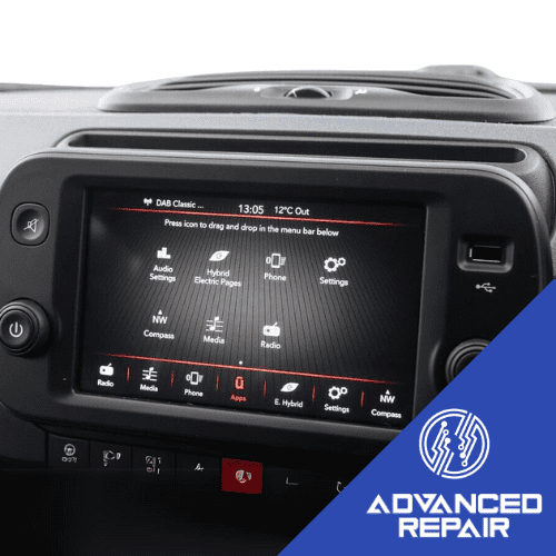 Fiat Panda Radio Sat Nav Media Unit LCD Display Touch Screen Repair