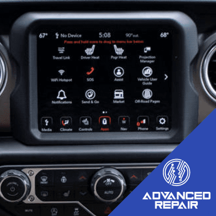 Jeep Wrangler Radio Sat Nav Media Unit Touch Screen Repair