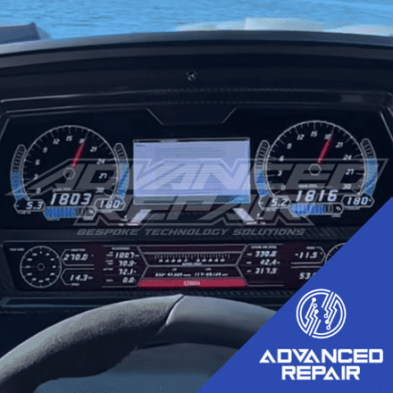 Lamborghini Tecnomar 63 Yacht Instrument Cluster Speedometer LCD Display Screen Repair