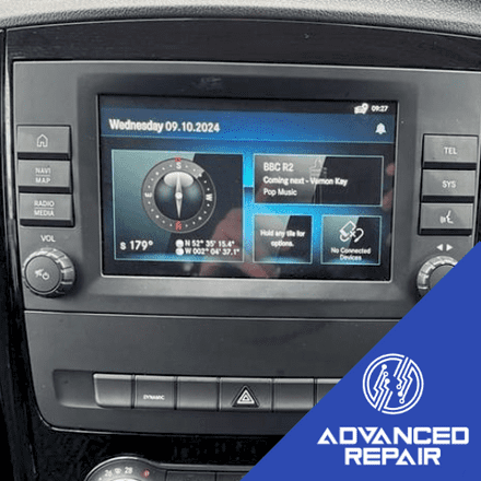Mercedes eVito Infotainment System Sat Nav LCD Display Touch Screen Repair