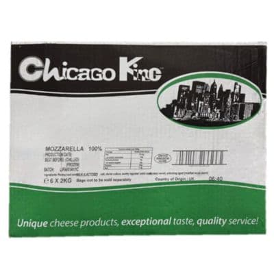 100% Mozzarella Grated Pizza Cheese 6 x 2kg