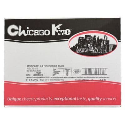 80/20 Grated Pizza Cheese 6 x 2kg