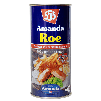 Amanda Tinned Pressed Roe 12 x 600g