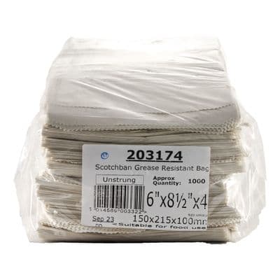Greaseproof Bags 6x8x4