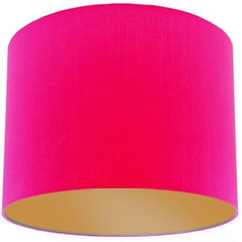 Pink Lamp Shade with Gold Lining