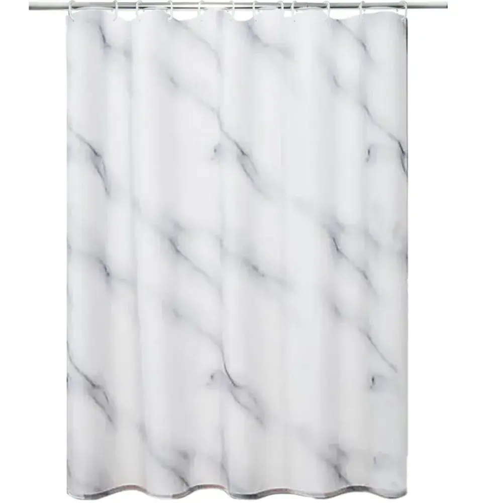 Aqualona Marble Design Polyester Shower Curtain