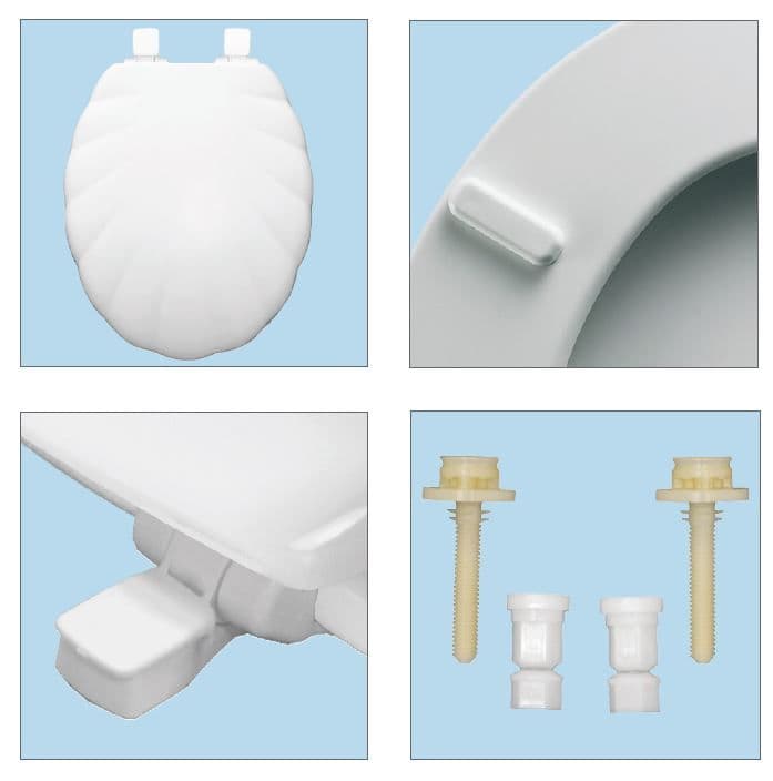 Bemis Shell White Soft Closing Quick Release UltraFix Toilet Seat