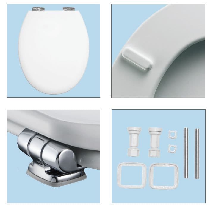 Bemis White Soft Close UltraFix Toilet Seat 4100CLT000