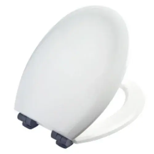 Bemis White Soft Close UltraFix Toilet Seat 4102CLT000 Black Hinge