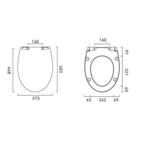 Catalano Velis 57 Toilet Seat SoftClose 5V57STF00