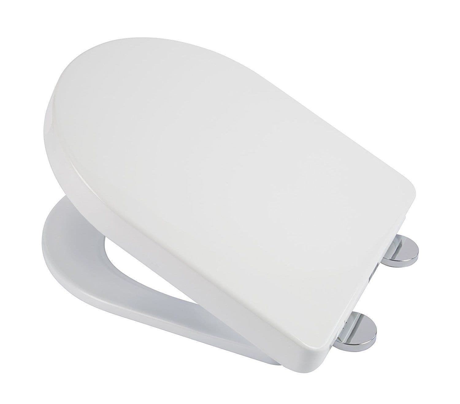Croydex Eyre Flexi Fix White Soft Close DShaped Toilet Seat