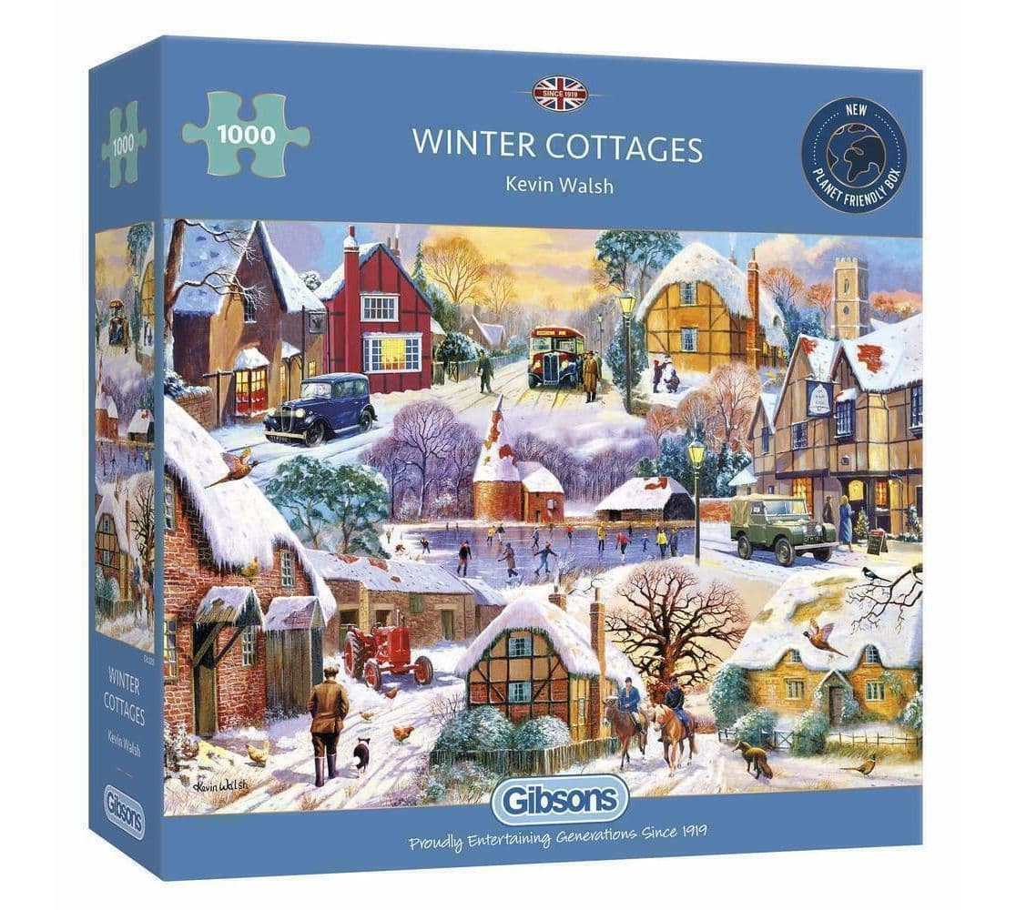 Gibsons Winter Cottages Kevin Walsh 1000 Piece Jigsaw Puzzle