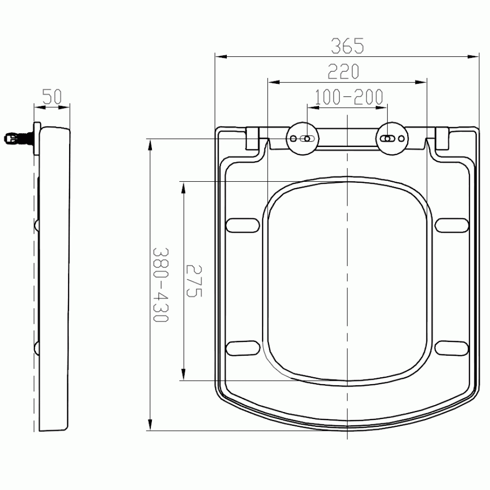 Imex Bloque / Dekka Quick Release Soft Close Toilet Seat S1060SCQR