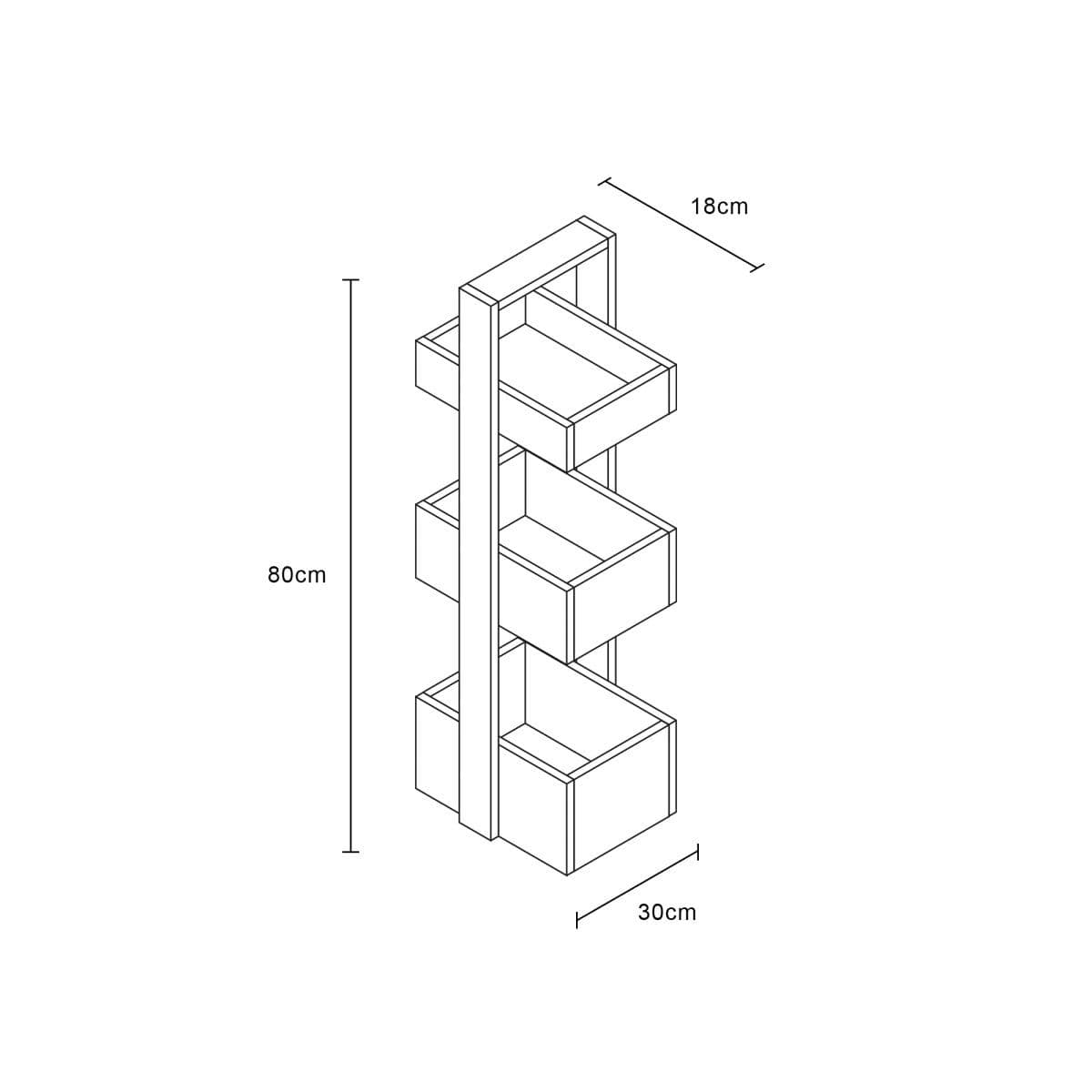 Lloyd Pascal Maia Oak Effect Bathroom Storage Caddy