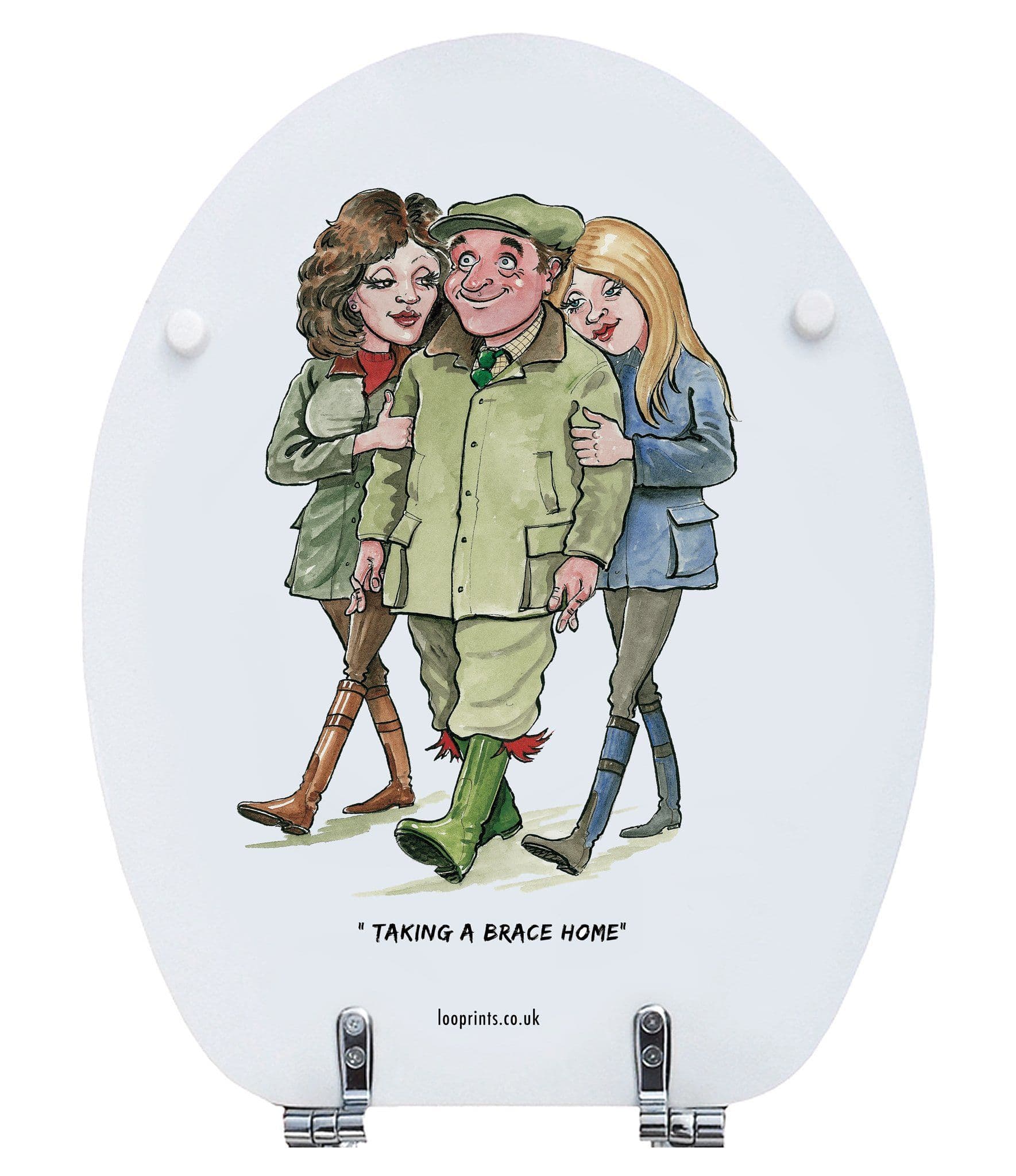 Looprints Flushed Bird Novelty Soft Closing Toilet Seat