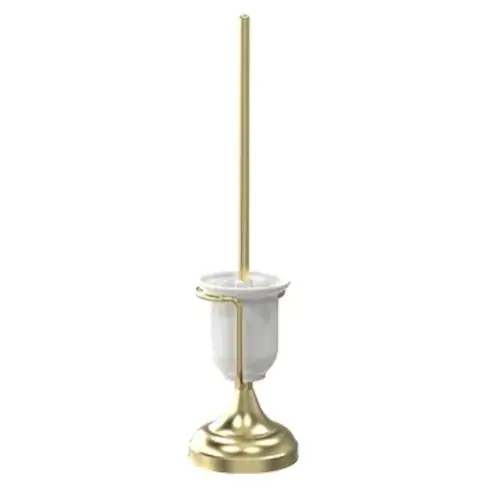 Miller Classic Brushed Brass Freestanding Toilet Brush & Holder 5638MP1