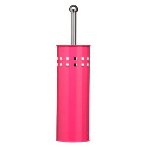 Pink Toilet Brush and Holder