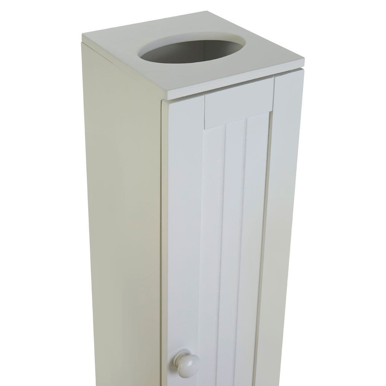 Portland White Bathroom Toilet Roll & Storage Unit