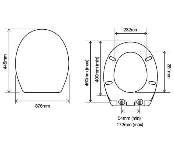 Roper Rhodes Neutron Soft Closing Toilet Seat