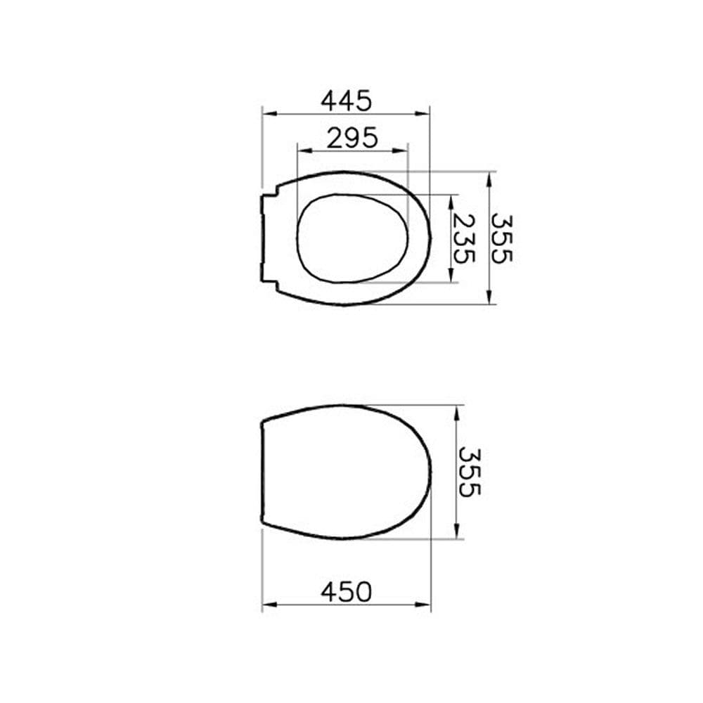 Vitra Elegance White Toilet Seat Soft Close Hinge