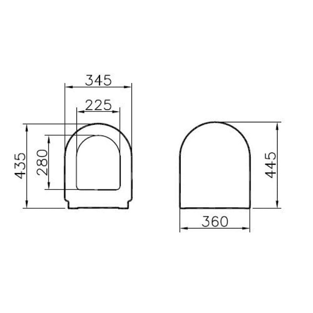 Vitra S50 White Toilet Seat Standard Hinge