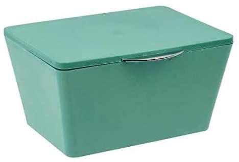 Wenko Brasil Green Small Bathroom Storage Box With Lid