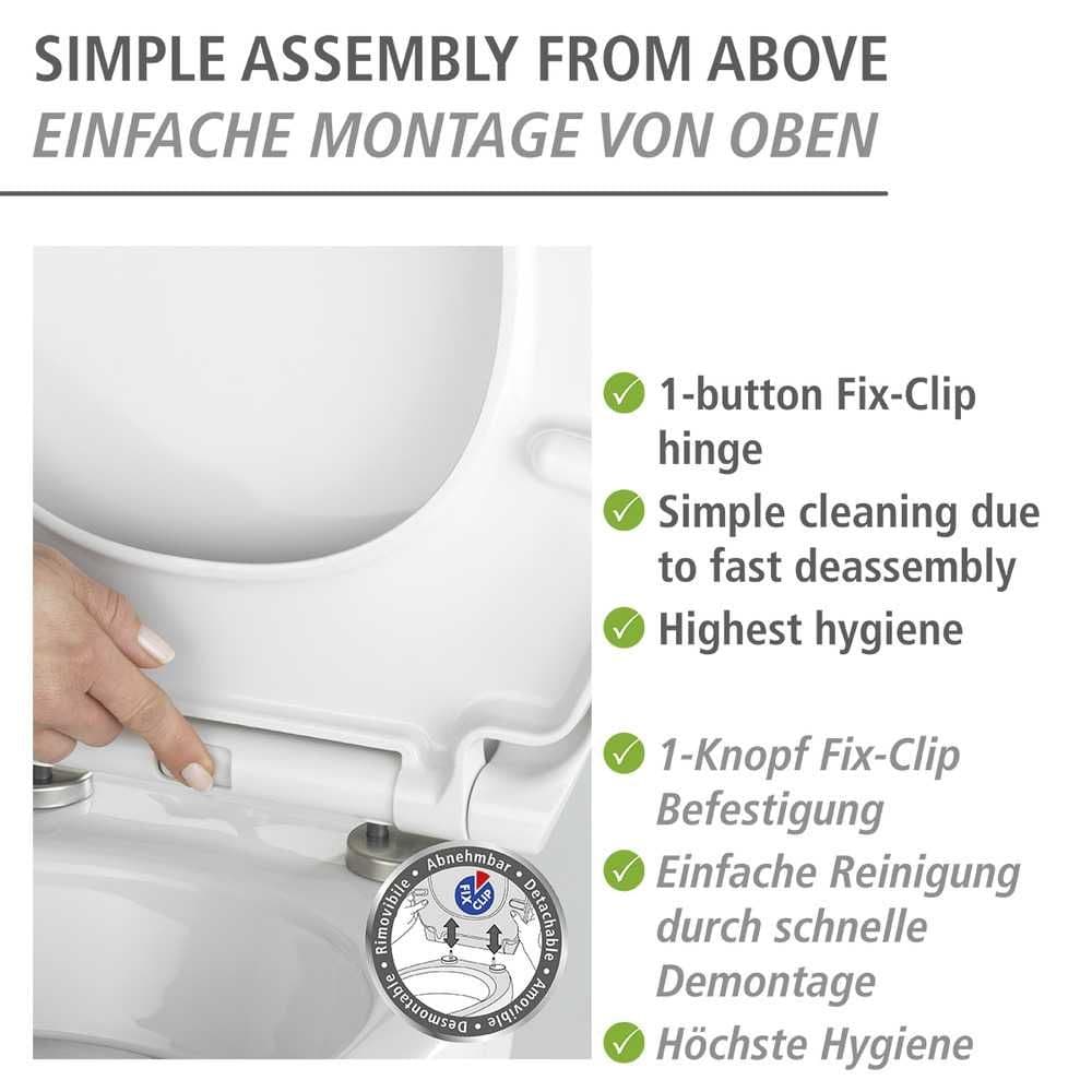 Wenko Full Bloom Rollin Art Soft Closing Toilet Seat