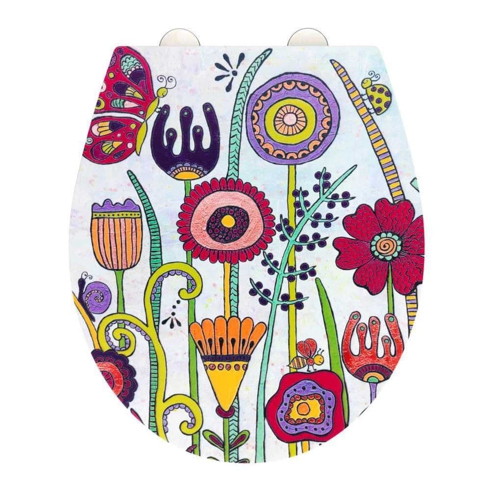 Wenko Full Bloom Rollin Art Soft Closing Toilet Seat