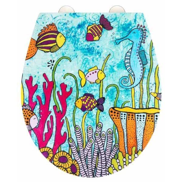 Wenko Ocean Life Rollin Art Toilet seat Soft Closing Toilet Seat