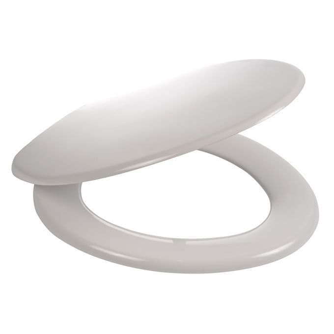 Wirquin Tamar White Toilet Seat / Stainless Steel Hinges