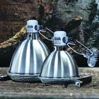 Arcadia Reflector Clamp Lamp with Ceramic Holder E27 Stainless Steel