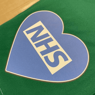 NHS Blue Heart Sleeve Logo