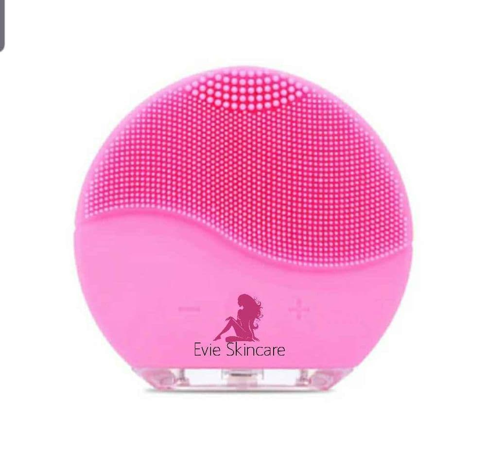 Chargeable Vibrating Facial Cleansing Brush pink