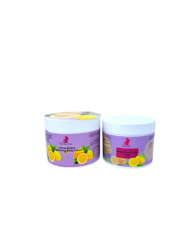 Cocoa Butter Lemon Brightening Body Cream Plus Glow Soap