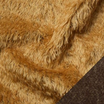 Gold on Brown 25mm Mohair