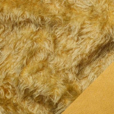 Old Gold with Black Hairs 25mm Mohair
