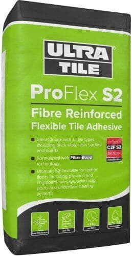 Ultra Proflex S2-Fibre Reinforced Flexible Tile Adhesive 20kg-Grey