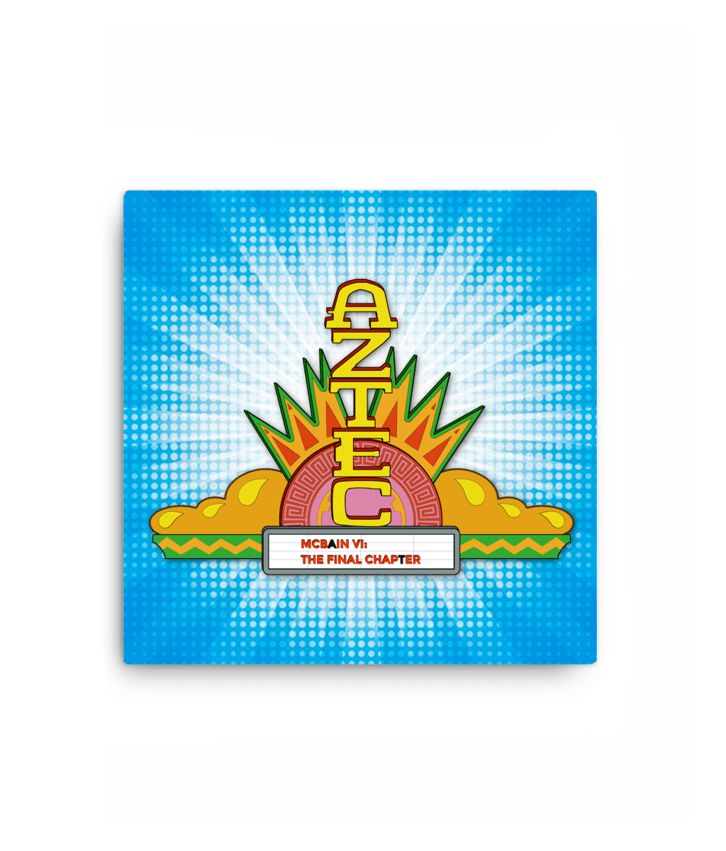 Aztec Simpsons Aztec Theater Halftone Cartoon Canvas Inspired by The Simpsons