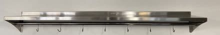 1800mm Stainless Steel Wall Shelf With Hook Rail