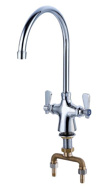 Commercial Heavy Duty Deck Mounted Monobloc Goose Neck Taps