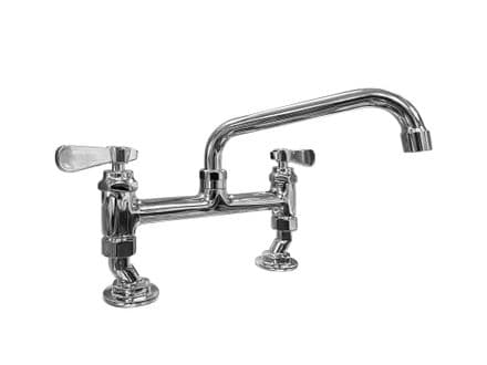 Commercial Heavy Duty Deck Mounted Twin Pedestal Mixer Taps