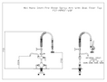 Commercial Mini Mono Inlet Pre Rinse Spray Arm With Bowl Filler Tap