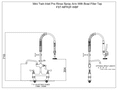 Commercial Mini Twin Inlet Pre Rinse Spray Arm With Bowl Filler Tap