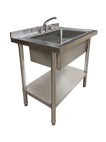 Single Bowl 800x600x900mm Commercial Catering Sink