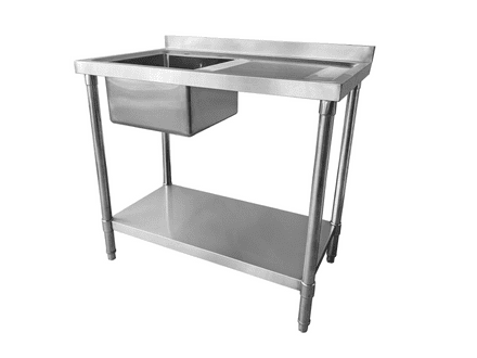 Single Bowl Commercial Catering Sink - 1000x600x900mm - Right Hand Drainer