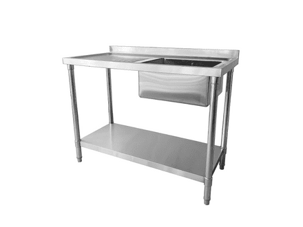 Single Bowl Commercial Catering Sink - 1200x600x900mm - Left Hand Drainer