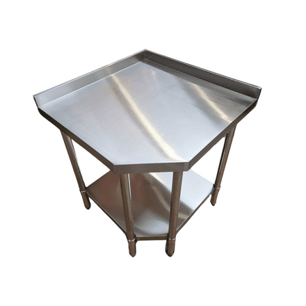 Stainless Steel Corner Table - 800x800x900mm